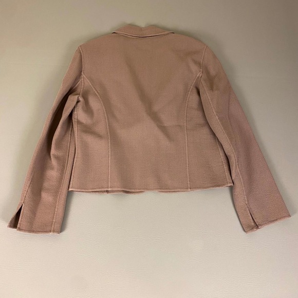 St. John Wool Knit Blazer Jacket‎ Size 10 Career Office Neutral Beige Classic - Picture 14 of 15